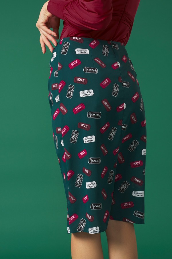 GREEN TICKET SKIRT