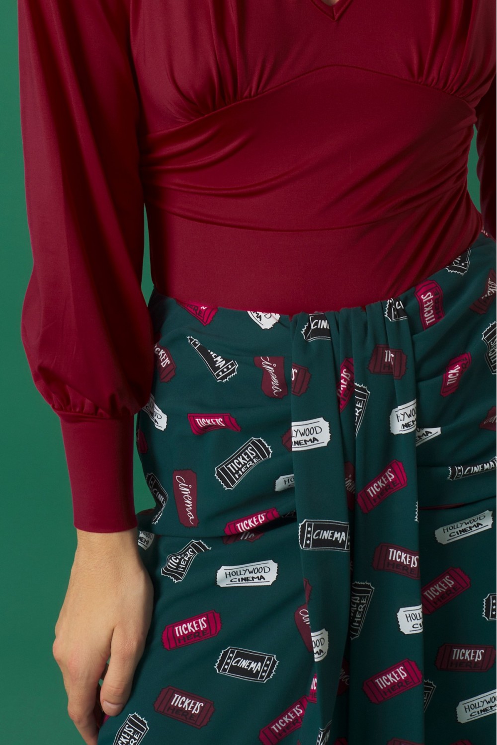 GREEN TICKET SKIRT