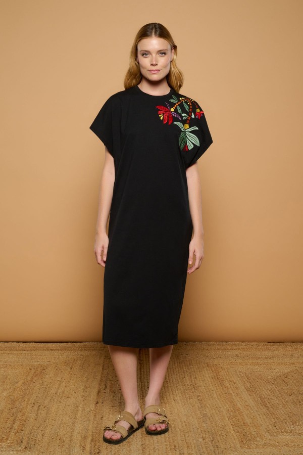BLACK BOHO DRESS