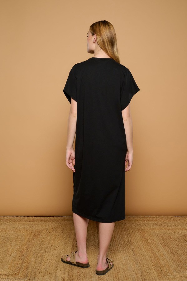 BLACK BOHO DRESS