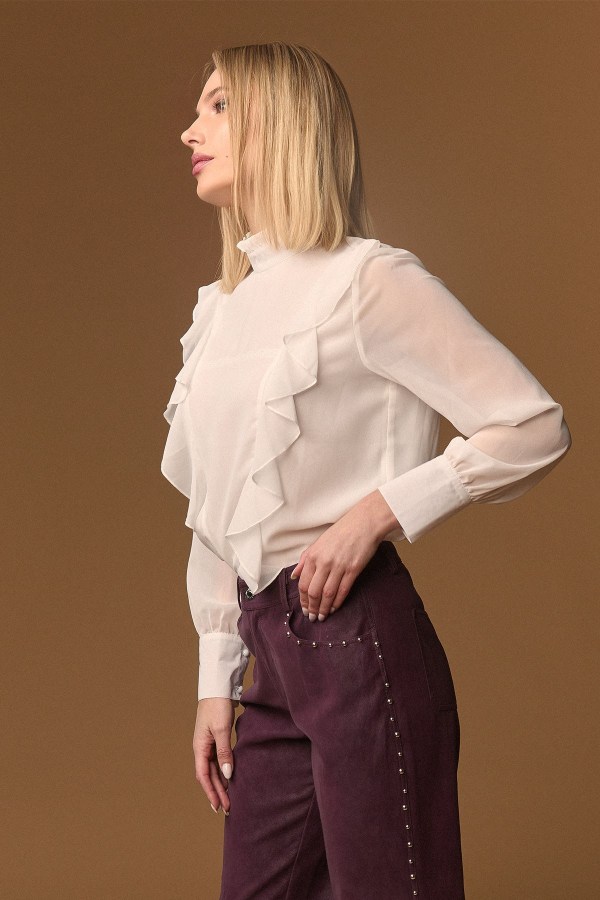 WHITE BOHO TOP