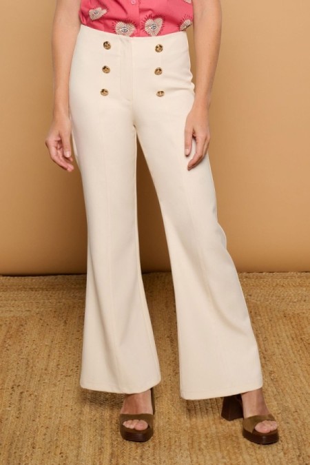 WHITE AIVIS TROUSERS