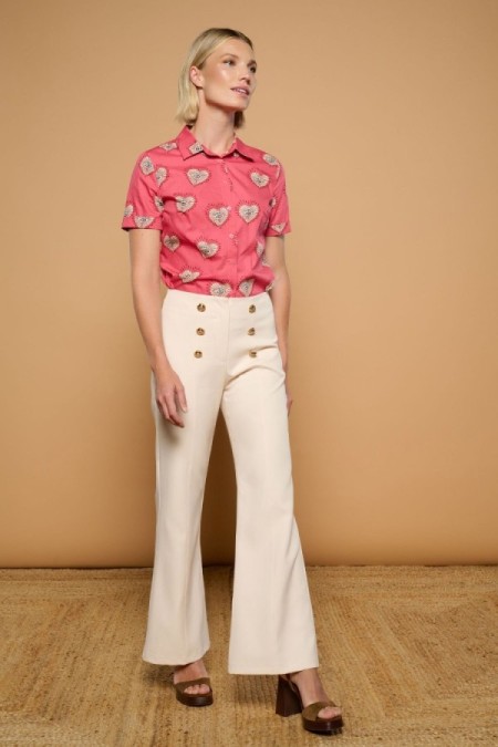 WHITE AIVIS TROUSERS