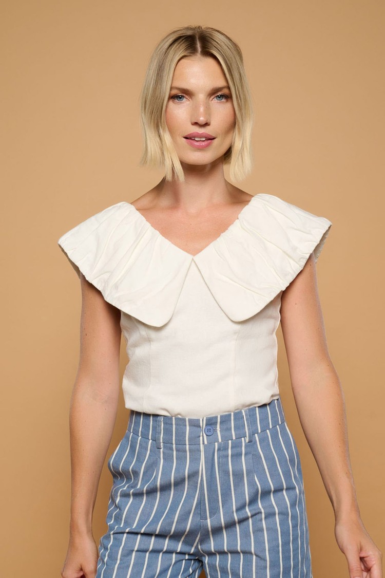 WHITE VIROT TOP