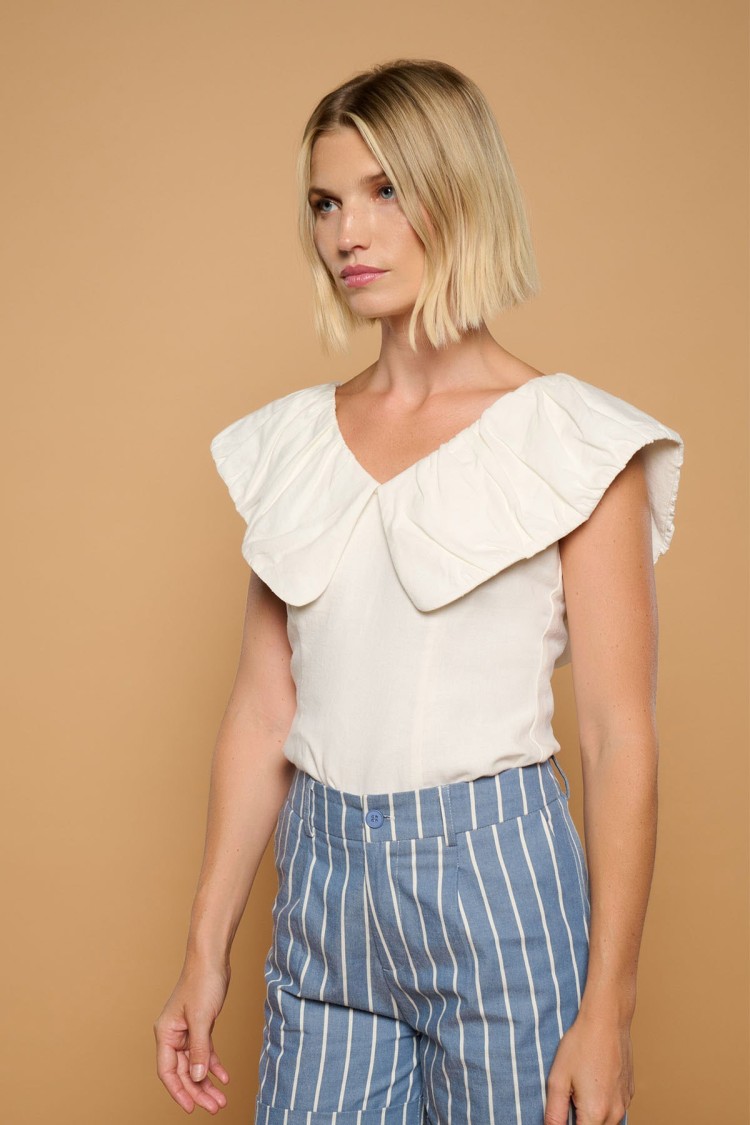 WHITE VIROT TOP